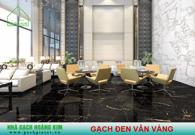 Gạch đen vân vàng