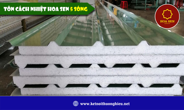 Tôn cách nhiệt Hoa Sen 5 sóng