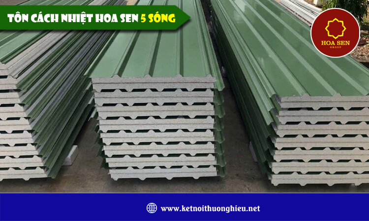Tôn cách nhiệt Hoa Sen 5 sóng