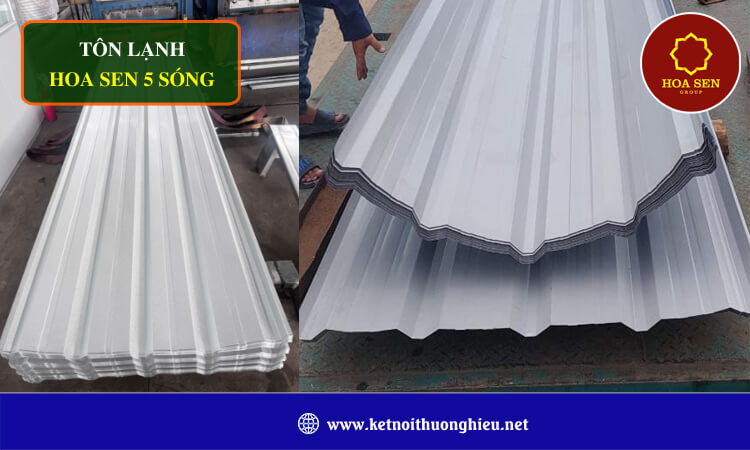 Tôn lạnh Hoa Sen 5 sóng 