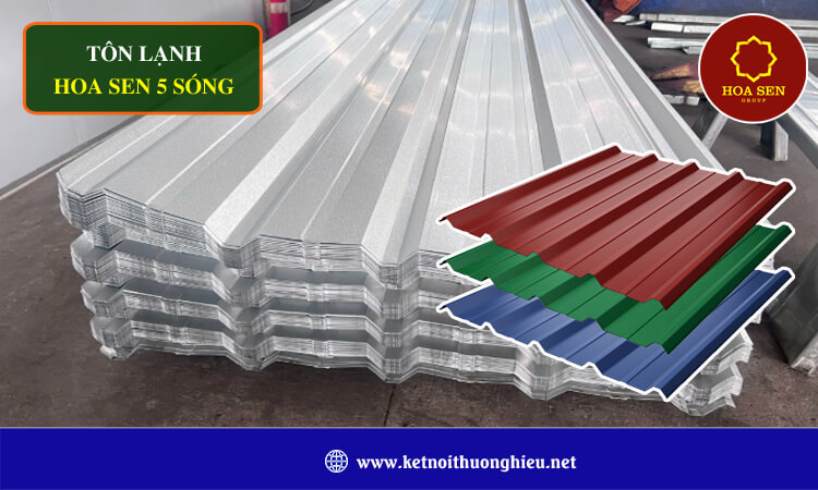 Tôn lạnh Hoa Sen 5 sóng 
