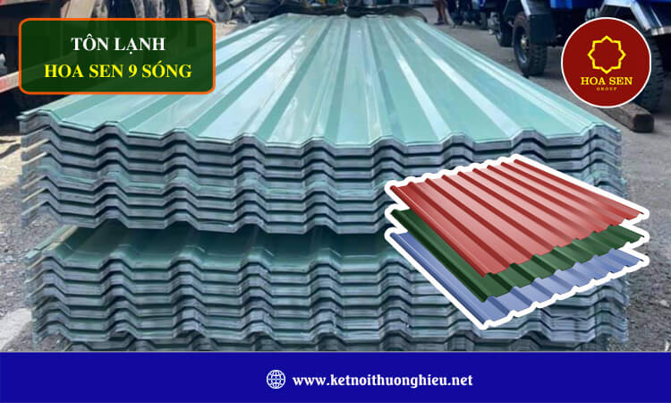Tôn lạnh Hoa Sen 9 sóng